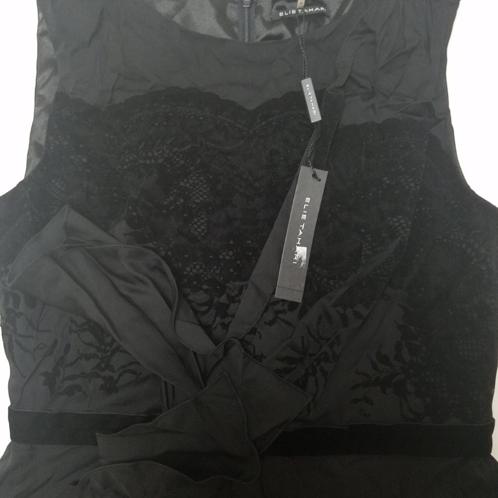 NWT Elie Tahari Women’s Black Cocktail Dress -$398